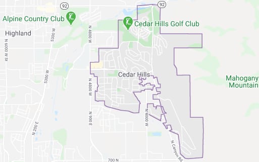 Map of Cedar Hills