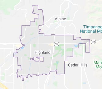 Map of Highland, Ut