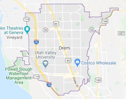 Map of Orem, Ut