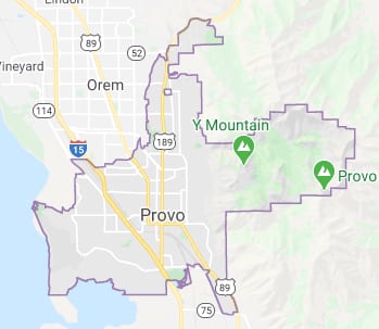 Map of Provo, Ut