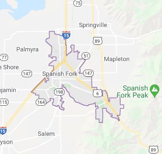 Map of Spanish Fork, Ut