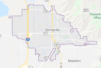 Map of Springville, Ut