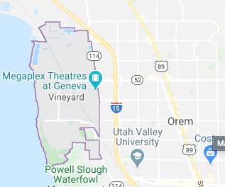 Map of Vineyard, Ut